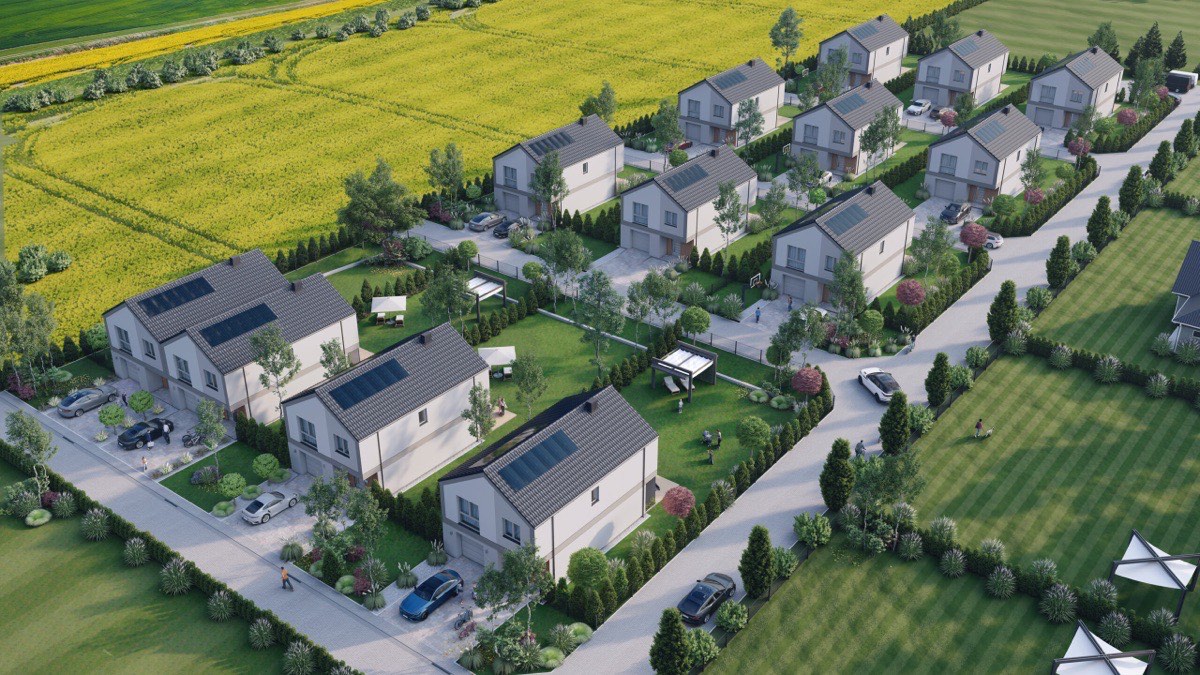 Plan osiedla Srebrny Spot — widok z lotu ptaka, ul. Telewizyjna